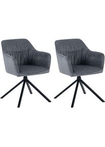 OTTO home Esszimmerstuhl &raquo;Turin&laquo; (Set) 2 Stk.moderner Stuhl, 360 Grad drehbar, mit hochwertigem Strukturstoff