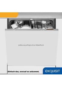 Exquisit vollintegrierbarer Geschirrsp&uuml;ler &raquo;EGSP6012-E-030E silber&laquo; 11 l 12 Ma&szlig;gedecke Vollintegriert, 12 Ma&szlig;gedecke &ndash; sparsam mit 4 Programmen & LED