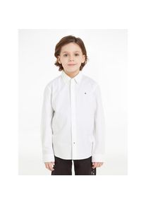 Tommy Hilfiger Langarmhemd &raquo;BOYS STRETCH OXFORD SHIRT L/S&laquo; Kinder bis 16 Jahre, Button-down-Kragen, Langarm, Logo-Flag wei&szlig;, Gr&ouml;&szlig;e 6 (116)