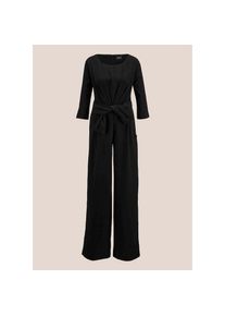 Madeleine Mode MADELEINE, Damen, Overall &raquo;Overall Eleganter Jumpsuit mit Layering-Oberteil&laquo;, schwarz, N-Gr, 46 - N-Gr, schwarz, Weite Marlene-Beine, 3/4-&Auml;rmel, 82 cm