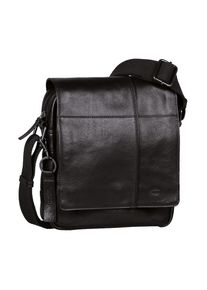 Camel Active, Damen, Umh&auml;ngetasche &raquo;Pine&laquo; aus pflanzlich gegerbtem Rindsleder im kernigen Look, schwarz, schwarz, TASCHENMA&szlig;E: 22,5x26x7 cm (BxHxT), 