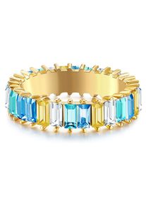 Yokoamii, Damen, Fingerring &raquo;Y109&laquo; Ring gelbgold Kristall bunt, gelbgold, gelbgold, Peppiger Fingerring f&uuml;r Damen