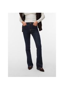 V&eacute;ro Moda Vero Moda, Damen, Bootcut-Jeans &raquo;VMFLASH MR FLARED JEANS LI3190 NOOS&laquo; Baumwollmischung, flared fit, regular waist, Dark Blue Denim Detail:RINSE, L&auml;nge