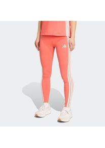 adidas Sportswear, Damen, Trainingstights &raquo;W 3S SJ LEG&laquo; sportlicher Look mit 3-Streifen, aus Baumwolle und Elasthan, Semi Turbo / White, N-Gr, XS -N-