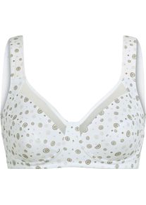 w&auml;schepur Damen Entlastungs-BH ohne B&uuml;gel wei&szlig;-taupe Gr&ouml;&szlig;e 110E