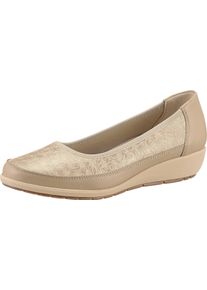 Dames ballerina beige gedessineerd Maat 42