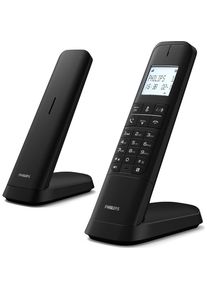 Philips Telefono Senza Filo DECT, Telefon, Schwarz