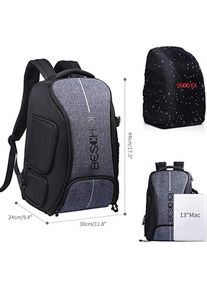 Beschoi Wasserdichte Kameratasche (Fotorucksack, 24 l), Kameratasche, Grau