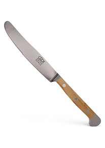 G&uuml;de G&uuml;de Tafelmesser, geschmiedet, Serie Alpha, Doppelkropf, Griff Olivenholz, Besteck, Braun