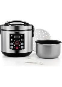 Avilia Multifunktionale K&uuml;chenmaschine mit 20 Programmen, LED-Display und digitaler Bedienung, Dampfgarer + Reiskocher, Silber