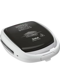 Tefal Snack Time Happiness 2 Waffel(n), Waffeleisen, Schwarz, Weiss