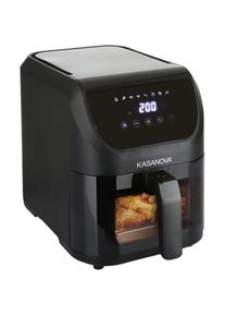 Kasanova Digital air fryer Lt 5 Slim black, Fritteuse, Schwarz