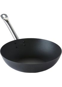 Point Virgule Point-Virgule wok uit carbonstaal met Excalibur antikleeflaag &Atilde; ̧ 30cm, Pfanne + Kochtopf, Schwarz