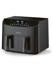 Kochwerk Heissluftfritteuse mit Doppelkorb, Fritteuse, Schwarz