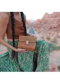 MegaGear Kiesnaht Oberfl&auml;chenleder Kamerakuriertasche (Kamera Schultertasche), Kameratasche, Braun