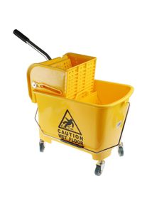 realspace Pro RS PRO Wischeimer mit Rollen Gelb 20L, Reinigungsutensil, Gelb