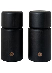 Crush Grind Gew&uuml;rzm&uuml;hle Bergen 2 St&uuml;cke, 12 cm, Schwarz, Pfefferm&uuml;hle + Salzm&uuml;hle, Schwarz