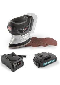 Powerplus, Schleifmaschine + Poliermaschine, POWEBMSS1 Handpalmschuurmachine - 18V + batt.18V 1.5Ah + lad. (POWEBMSS1) (Schwingschleifer)