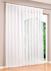 Store voilage &agrave; la fine texture sabl&eacute;e - blanc - taille 120x300 cm - bonprix