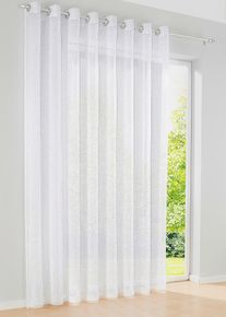 Store voilage &agrave; la fine texture sabl&eacute;e - blanc - taille 120x300 cm - bonprix