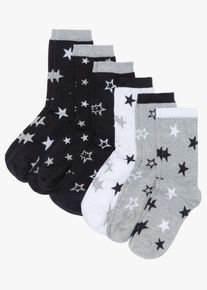 Lot de 6 paires de chaussettes - noir - taille 35-38 avec coton - bonprix