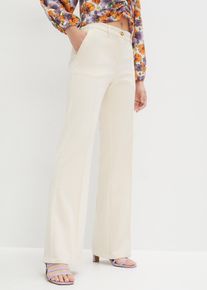 Pantalon de tailleur coupe flare - beige - taille 42 - bonprix