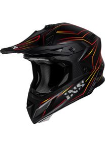 iXS 189FG 2.0, casco a croce , colore: Opaco Nero/Rosso/Giallo , dimensione: M