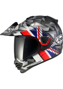 Arai Tour-X5 Nation "UK", capacete de aventura , cor: Mate Cinzento/Azul/Branco/Vermelho , tamanho: M