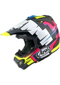 Arai MX-V EVO Battle, kask krzyżowy , kolor: Czarny/Biały/Neonowyowy-Ż&oacute;łty/Czerwony , rozmiar: XS
