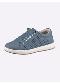Andrea Conti Dames Sneaker in blauw ,maat 41, Witt, 100% Runderleer