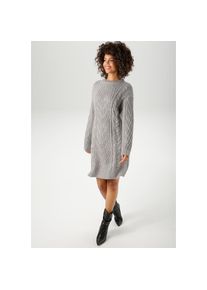 Aniston CASUAL Strickkleid im trendigen Muster-Mix grau, Gr&ouml;&szlig;e 44