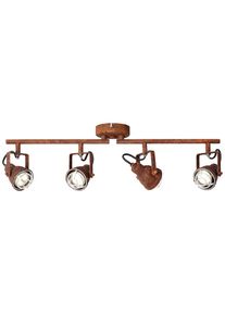 Brilliant Deckenstrahler &raquo;Bente&laquo; GU10 1 Stk. Spotrohr 4flg rostfarbend