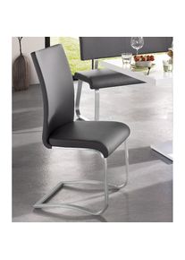 MCA furniture Freischwinger &raquo;Arco&laquo; (Set) 2 Stk.Stuhl mit Echtlederbezug, belastbar bis 130 Kg