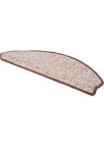 ANDIAMO Stufenmatte &raquo;Leo, Made in Poland&laquo; halbrund 6 mm H&ouml;he grobe melierte Schlinge, selbstklebend, 15 St&uuml;ck in einem Set