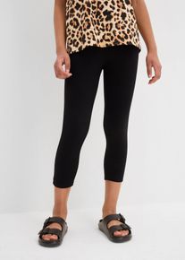 Caprileggings i ekologisk bomull (2-pack) - svart - storlek 152/158 - bonprix