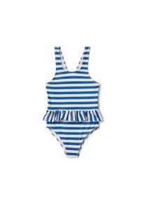 Tchibo - Detsk&eacute; jednodielne plavky - veľ. 110/116 - farba: modr&aacute;/s pr&uacute;žkami