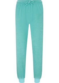 w&auml;schepur Damen Schlafanzug aus Feinfrottee mint-geringelt Gr&ouml;&szlig;e 48/50