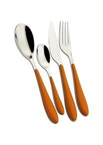 Bugatti ggou023 F50 Gioia Cutlery Set 24Piece Tableware SandSteel Orange 22 x 8 x 30 cm, Besteck, Orange