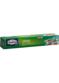 Toppits Zipper 8 x 3L, Lebensmittelverpackung, Transparent