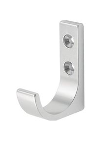 Hermeta, Kleiderhaken + Wandgarderobe, Mantelhaken 0149 einfach Ausladung 51,5 mm Aluminium silberfarbig eloxiert H&ouml;he 65 mm