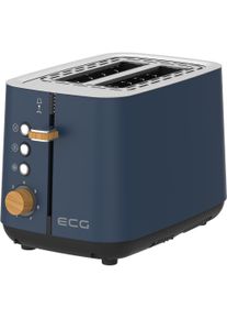 ECG ST 2768 Timber Petrol (ST 2768 Timber), Toaster, Blau, Braun