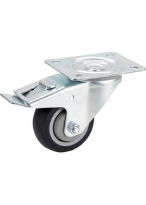 D&Ouml;RNER+HELMER D&ouml;rner + Helmer, M&ouml;belrollen, 716486 Comfort TPE-Lenkrolle O 80 mm Kugellager Platte 105x85 mm