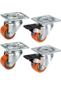 D&Ouml;RNER+HELMER D&ouml;rner + Helmer, M&ouml;belrollen, 450035 Schwerlast-Lenkrolle Rad-Durchmesser 35 mm Tragf&auml;higkeit max. 100 kg 4 St