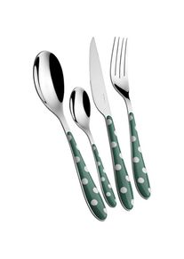 Bugatti pscv014 F50 dotted cutlery trim 24piece stainless steel green seladon green 22 x 8 x 30 cm, Besteck, Gr&uuml;n