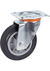 D&Ouml;RNER+HELMER D&ouml;rner + Helmer, M&ouml;belrollen, 715902 TPE-Lenkrolle 160x36mm Rola Platte 140x110mm PP-Felge grau Trkr. 150