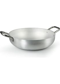 Barazzoni Induktionsgeeignet, h&ouml;chste Energieeffizienz, geb&uuml;rstet, professioneller Stahlgriff, Made in Italy, Pfanne + Kochtopf, Silber