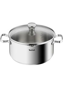Tefal Duetto Kochtopf 24cm m. Deckel, Pfanne + Kochtopf, Silber
