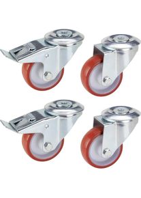 D&Ouml;RNER+HELMER D&ouml;rner + Helmer, M&ouml;belrollen, 450546 Lenkrolle Rad-Durchmesser 80 mm Tragf&auml;higkeit max. 300 kg 4 St.