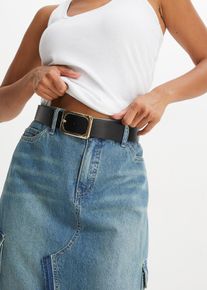 bonprix Női &Ouml;v f&eacute;nyes f&eacute;m csattal, fekete, 90