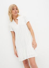 bonprix Shirtkleid mit Spitze, wei&szlig;